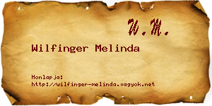Wilfinger Melinda névjegykártya